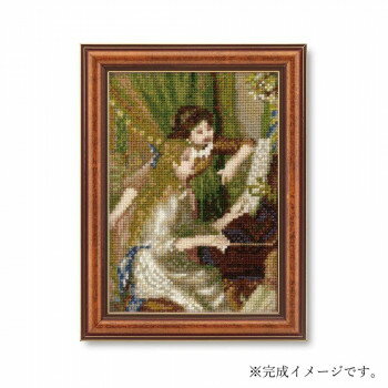 Patchwork Kits - クロス・ステッチキット ART GALLERY ミニフレームコレクション 「ピアノに寄る少女たち」ルノワール 7587