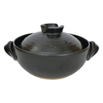 Earthen Pots - 耐熱シリーズ　8号土鍋(黒釉) 52427
