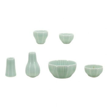 Buddhist Altar Ritual Articles - ALTE MEISTER　アルテマイスター　仏具　花しずく　6点セット　青磁　41391
