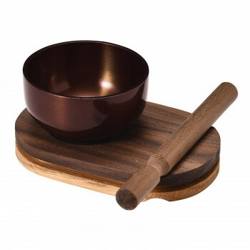 Buddhist Instruments - メロディー木製りんセット りん1.8寸 ウォールナット/オーク あずき 59d25h7800095