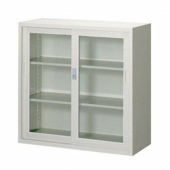 一般書庫/D:400タイプ 3×3型引違書庫(ガラス戸) 3号 棚板2枚付 ニューグレー COM-N303G