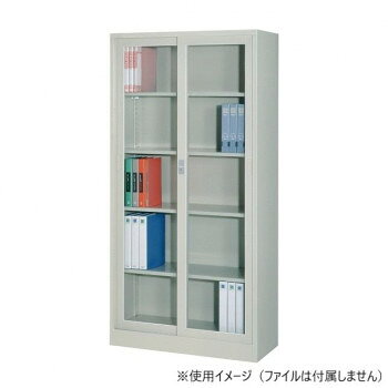 Book Storage - 一般書庫/D:400タイプ 3×6型引違書庫(ガラス戸) 1号 棚板4枚付 ニューグレー COM-N603G