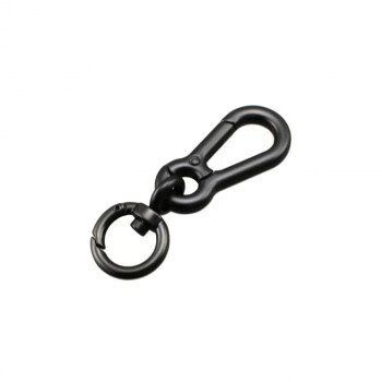 ハイロジック 回転カラビナ付フック　マットブラック　1個入　29255