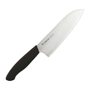 富士カトラリー ウィステリア　本刃付けカラーハンドル庖丁 三徳 170mm　ブラック FC-680