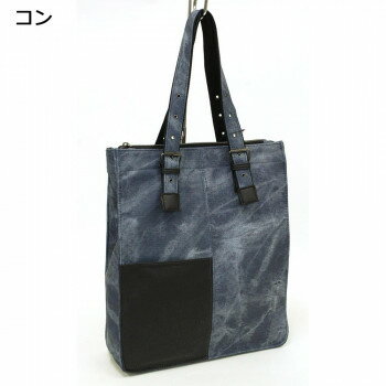 Tote Bag Type - 優美社　1858-00　CUBIC CORE （キュービックコア） デニムPUトートバッグ ネイビー