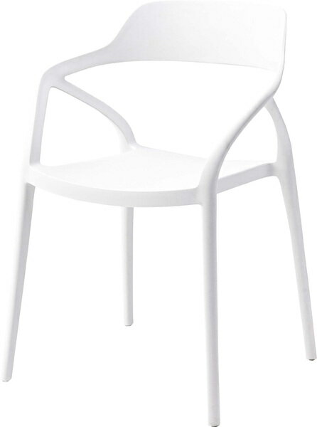 チェア スタッキングチェア ポリプロピレン 完成品 軽量 耐荷重80kg 積み重ね可能 おしゃれ シンプル モダン 北欧風 カフェ風 インテリア リビング ダイニングチェア オフィスチェア 室内屋外兼用 多用途 ホワイト