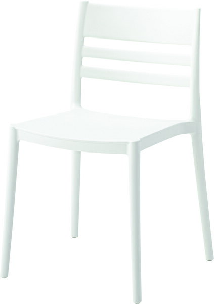 フォース チェア ダイニングチェア 椅子 ダイニング リビング スタイリッシュ シンプル おしゃれ カフェ ポリプロピレン 軽量 持ち運び スタッキング可能 収納 かわいい ホワイト