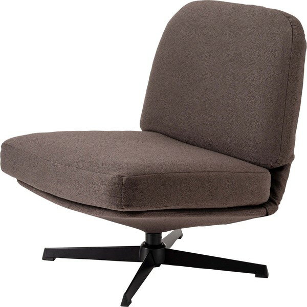 ラウンジチェア パーソナルチェア ファブリック スチール 粉体塗装 クッション付き 北欧風 モダン シンプル リビング ダイニング ホテルライク 椅子 インテリア 家具 チャコールグレー