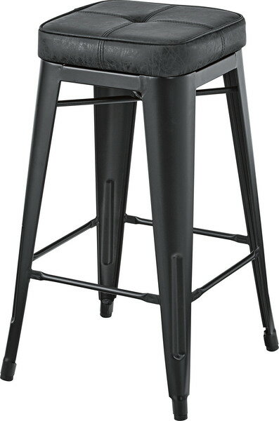 ハイスツール スツール スタッキング可 スチール ソフトレザー 粉体塗装 コンパクト シンプル モダン 北欧風 カフェ風 ダイニング リビング 玄関 椅子 家具 インテリア ブラック