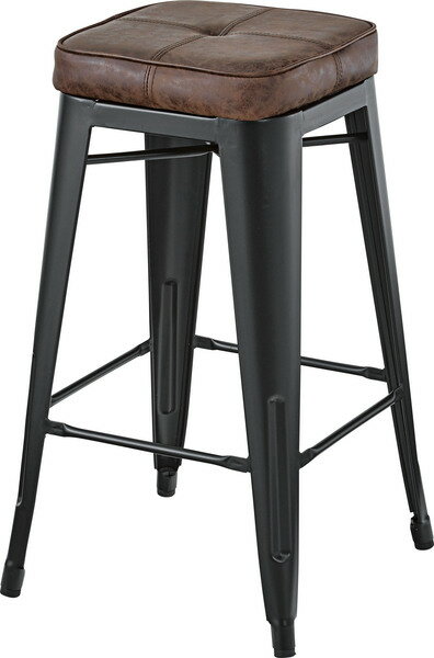 ハイスツール スツール スタッキング可 スチール ソフトレザー 粉体塗装 コンパクト シンプル モダン 北欧風 カフェ風 ダイニング リビング 玄関 椅子 家具 インテリア ブラウン