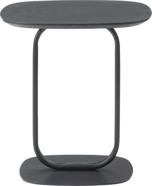 サイドテーブル テーブル 机 ナイトテーブル スリム おしゃれ モダン ベッドサイドテーブル ブラックスチール スチール ディスプレイ シンプル 高級感 黒 インダストリアル ブラック