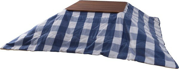 薄掛コタツ布団 正方形 サイズ約190×190 チェック柄 薄掛け フリース 保温 起毛生地 なめらかな肌触り ..