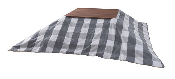 薄掛コタツ布団 正方形 サイズ約190×190 チェック柄 薄掛け フリース 保温 起毛生地 なめらかな肌触り ..