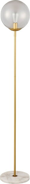 スタンドライト フロアライト 間接照明 大理石ベース スチール ガラス アルミ 電球付き モダン シンプル カフェ風 ホテルライク リビング ダイニング ベッドルーム 玄関 オフィス 高さ174cm ゴールド