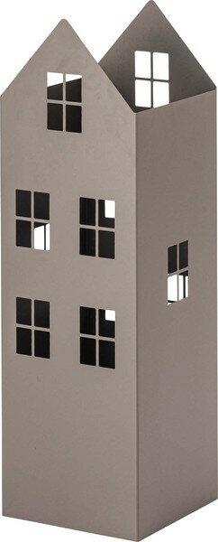 傘立て おしゃれ 北欧 スリム 傘たて 省スペース 軽量 軽い 横幅15.5cm 高さ49cm ハウス型 ハウス 家型 アンティーク かわいい アンブレラスタンド スチール コンパクト グレー