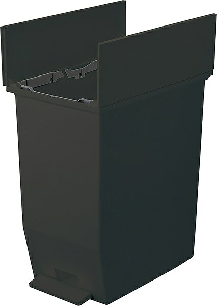 SOLOW ペダルオープンツイン45L ゴミ箱 ダストボックス 45L ペダル式 キャスター付き ツイン 両開き 観音開き ごみ箱 フタ付き 袋止め付き 抗菌 防汚 キッチン リビング カップボード下 棚下 カウンター下 分別 コンパクト ブラック [2]