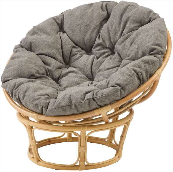 ネストサークルチェア パーソナルチェア リラックスチェア ラウンジチェア ラタンチェア 一人掛けチェア 椅子 籐の椅子 籐椅子 ラタン 籐 ファブリック クッション付き おしゃれ リゾート アジアン 南国 リビング テラス ガーデン ナチュラル グレー