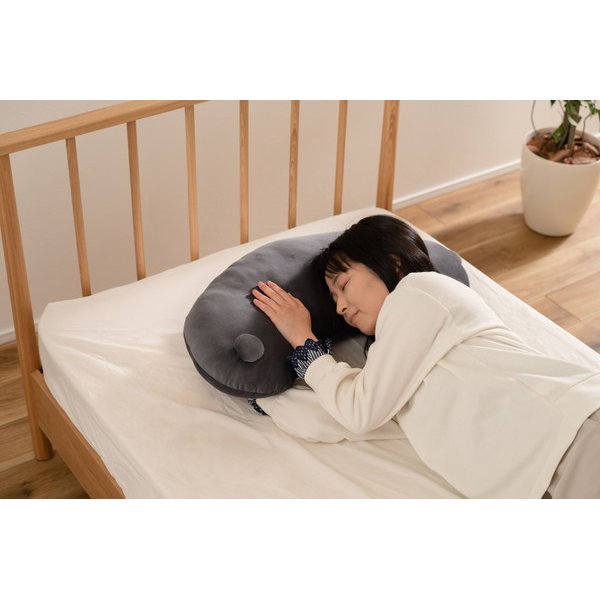 ボディピロー ダークグレー (約W35×D18×H70cm) 完成品 [3]