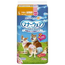 (まとめ)マナーウェア 女の子用 Lサイズ ピンクリボン・青リボン 14枚【×2セット】 (犬 衛生用品/シーツ)