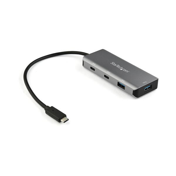 StarTech.com 4ポートUSB-Cハブ USB Type-Cポート×2/Type-A×2 ブラック&スペースグレーHB31C2A2CB 1個