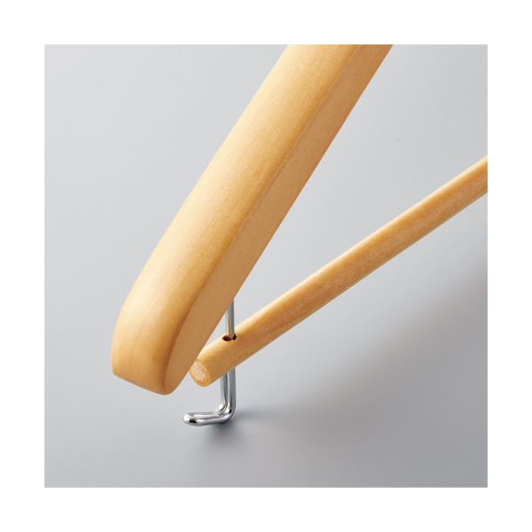 （まとめ） ニーズ 木製ハンガー 木と生活ナチュラル 43cm H-9430S2 1箱（2本） 【×10セット】 2