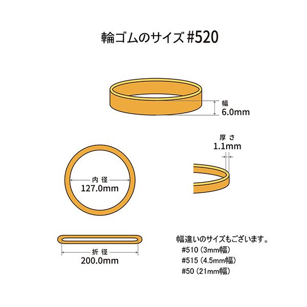 （まとめ） 共和 オーバンド#520 内径127mm 500g入 透明袋 GRA-N-012 1袋 【×3セッ...