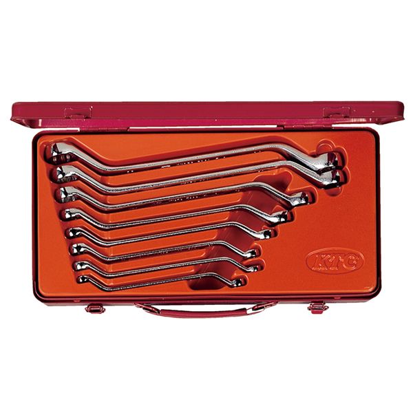 KTC 京都機械工具 45゜ロングメガネレンチセット 8本組 M258
