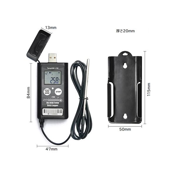 bitstrong 超低温用USB温度データロガー -100〜+80℃ 外部プローブ付き スマホ連携対応 BS-LOG-TempU06-L100 [3]