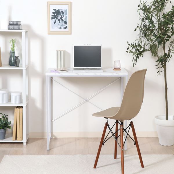 パソコンデスク ワークデスク 約幅95cm ストーン 組立品 リビング ダイニング 子供部屋 在宅ワーク テレワーク【代引不可】 [2]
