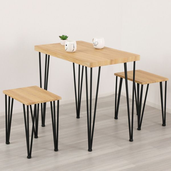 アートダイニング3点セット モダンナチュラル 組立式