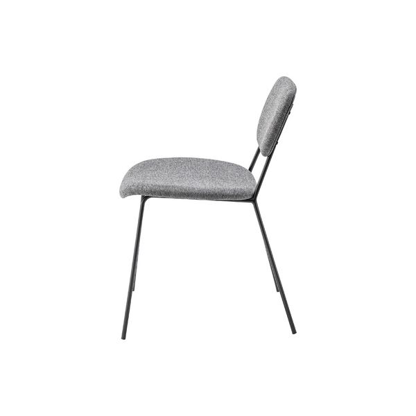 (まとめ) チェア グレー 完成品 【×2セット】 スチール シンプル [3]