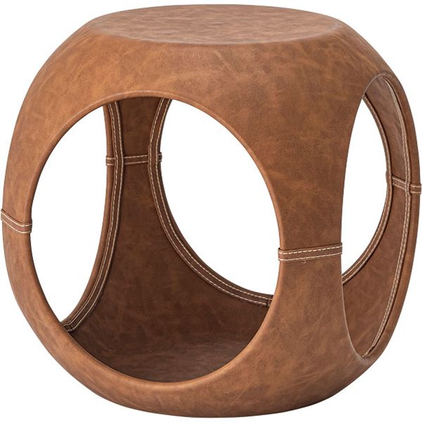 サイドテーブル ブラウン （約W41.5×D41.5×H43.5cm） 完成品