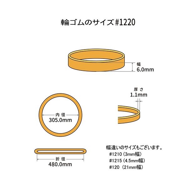 （まとめ） 共和 オーバンド#1220 内径305mm 50g入 透明袋 GTA-N-097 1袋 【×5セッ...