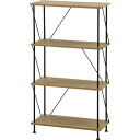 ツイストロック オープンラック4段 OAK NA オークナチュラル 組立品【代引不可】