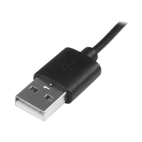 （まとめ） StarTech.com Micro USB充電ケーブル（充電お知らせLEDライト付き） 1m...