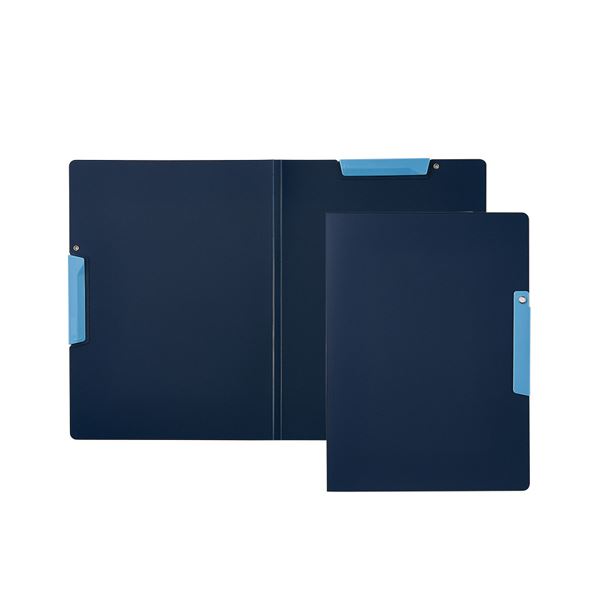 （まとめ） セキセイ セパルクリップインファイルダブル ネイビーブルー A4判タテ型（二つ折りタイプ）..