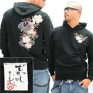 10柄！ 語れる立体和柄パーカー(NP)　鷹梅　XL