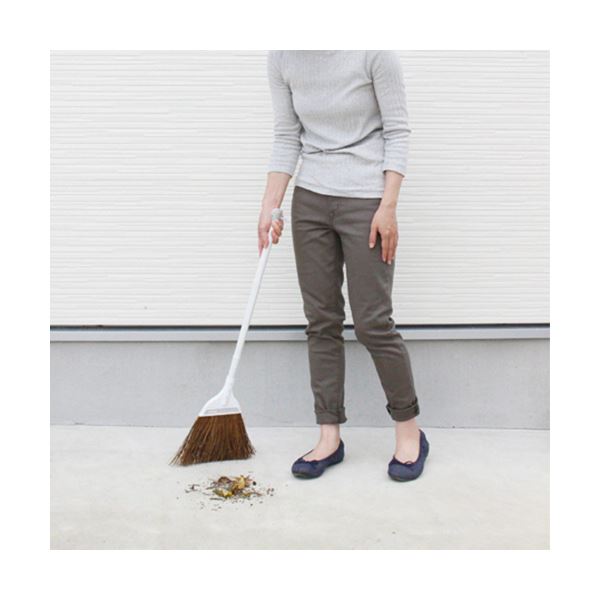 （まとめ） アズマ工業赤シダほうき 短柄 NUS153 1本 【×3セット】