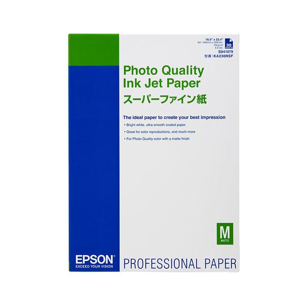 (まとめ) エプソンスーパーファイン紙 A2 KA230NSF 1冊(30枚) 【×3セット】