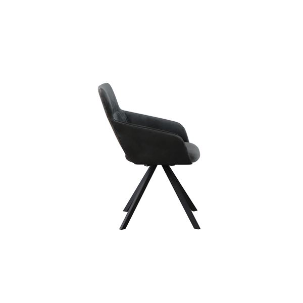 チェア ブラック ベルベット調生地 パーソナルチェア ダイニングチェア 椅子 チェア UP 364 DAVIS ダヴィス spin chair【代引不可】 [2]