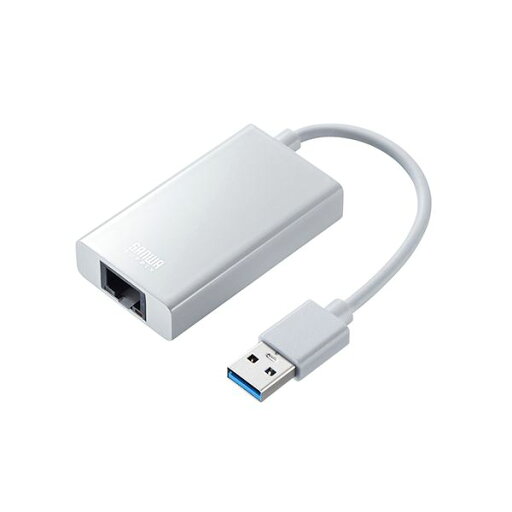 サンワサプライ USB3.2-LAN変換アダプタ(USBハブポート付・ホワイト) USB-CVLAN3WN サンワサプライ USB3.2-LAN変換アダプタ(USBハブポート付・ホワイト) USB-CVLAN3WN