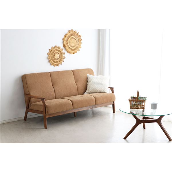 ソファ 3人掛け ベージュ 肘付き コーデュロイ張地 リガラ 3人掛けソファ リビング家具 インテリア家具..