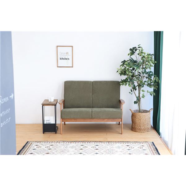 ソファ 2人掛け グリーン 肘付き コーデュロイ張地 リガラ 2人掛けソファ リビング家具 インテリア家具..