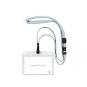 (まとめ) オープン工業 吊り下げ名札 フック式 ヨコ名刺 1枚 クールグレー NL-22P-CGY 【×10セット】