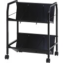 ファイルワゴン2段 ブラック 組立品【代引不可】