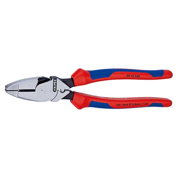 KNIPEX クニペックス 架線工事用強力ペンチ(圧着付) コンフォート サイズ55×22×240mm パック入 0912-240SB