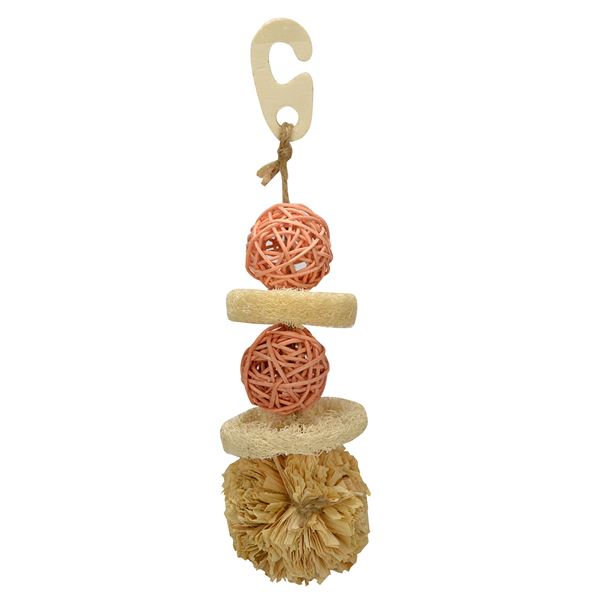 （まとめ）ナチュラルハンガー くす玉【×5セット】 (小動物用品/玩具)【代引不可】