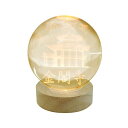 日本トラストテクノロジー 3Dアート彫刻 クリスタルボールライト 金閣寺 電球色 CRYBALL-KIN-WA
