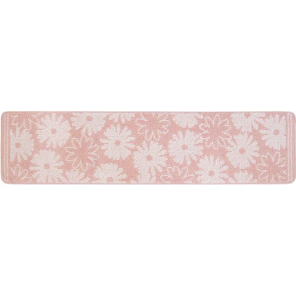 【2個セット】 ルックス キッチンマット シュクレ 約45×180cm ピンク(3)
