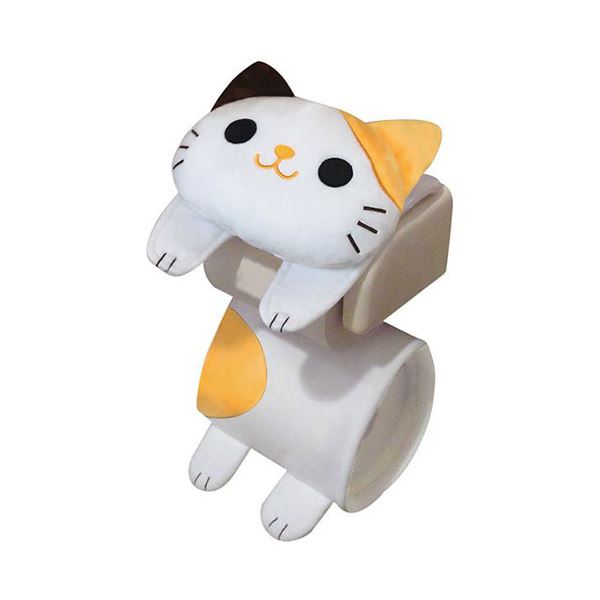 【3セット】 明邦 ねこのトイレロールペーパーホルダー ミケ ME369X3